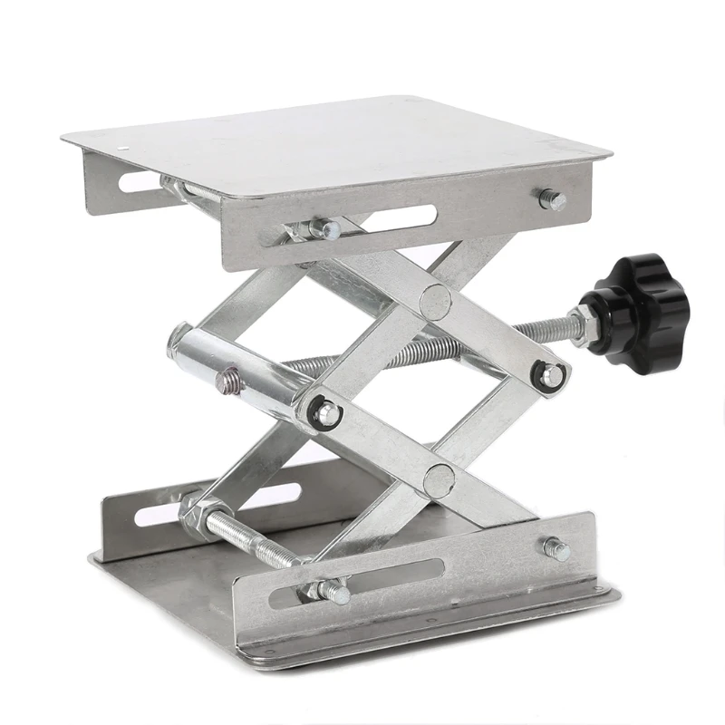 4x4" Scientific Lab Jack Stainless Steel Lifting Platform Stand Rack Scissor Lif