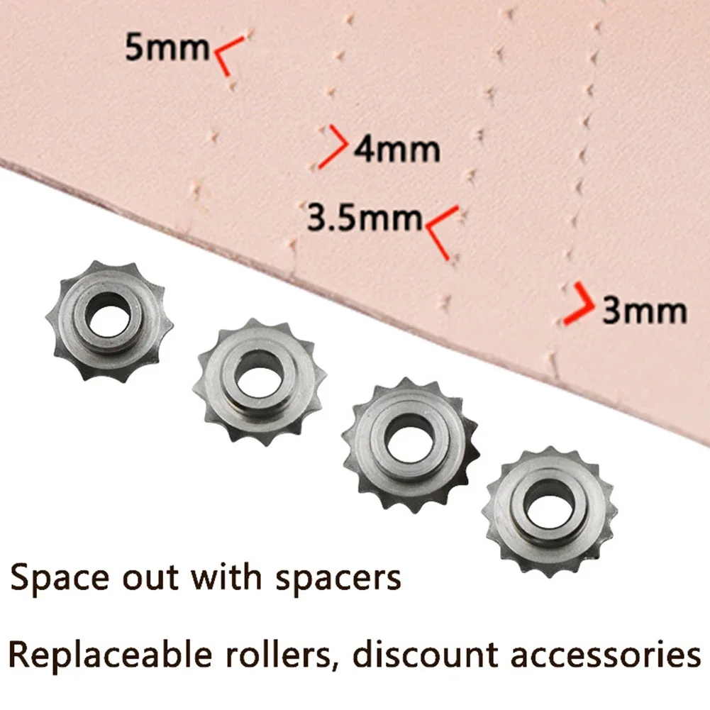 DIY Leather Craft Kit Spacing Tool Stitch Line Marking Wheel Gear Roulette Sewing Spacer Leather Craft Tool