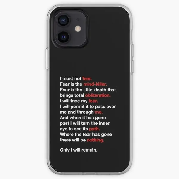 Dune Litany Against Fear Iphone Tough  Phone Case Customizable for iPhone X XS XR Max 11 12 13 14 Pro Max Mini 6 6S 7 8 Plus