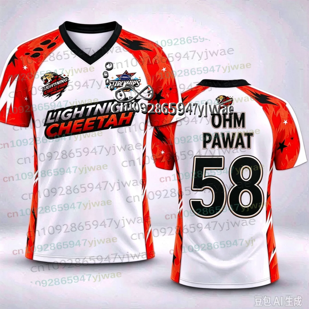 Thailand GMMTV Starlympics 2026 Trikot 3D-Druck Sportshirt Uniform Atmungsaktives T-Shirt Top für E-Sport-Fans Erwachsene/Kinder Set T-Shirt – Detail 11