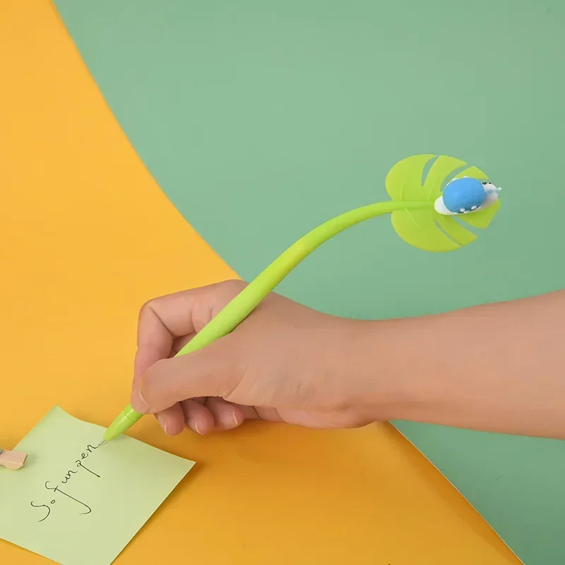 A 48PCS Korean Neutral Silicone Insect Characteristic Design Silicone Pen Quick Drying Stationery Water Pen Wholesale