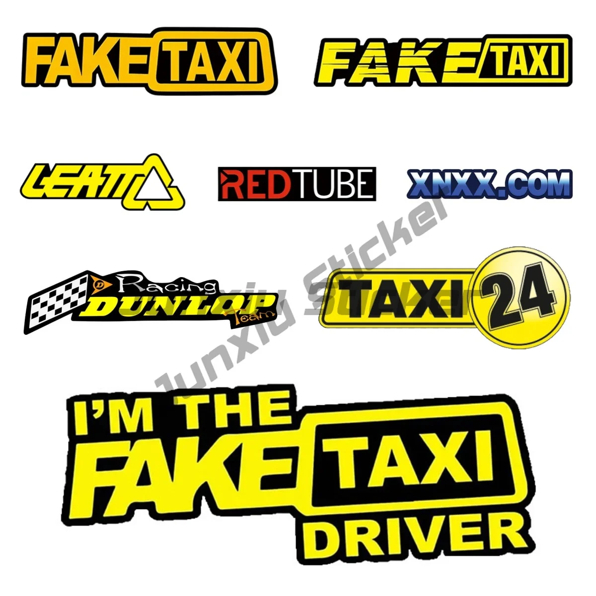 

Funny FAKE TAXI Label Car Stickers Windshield Bumper Custom Printing Vinyl Decals Decorative