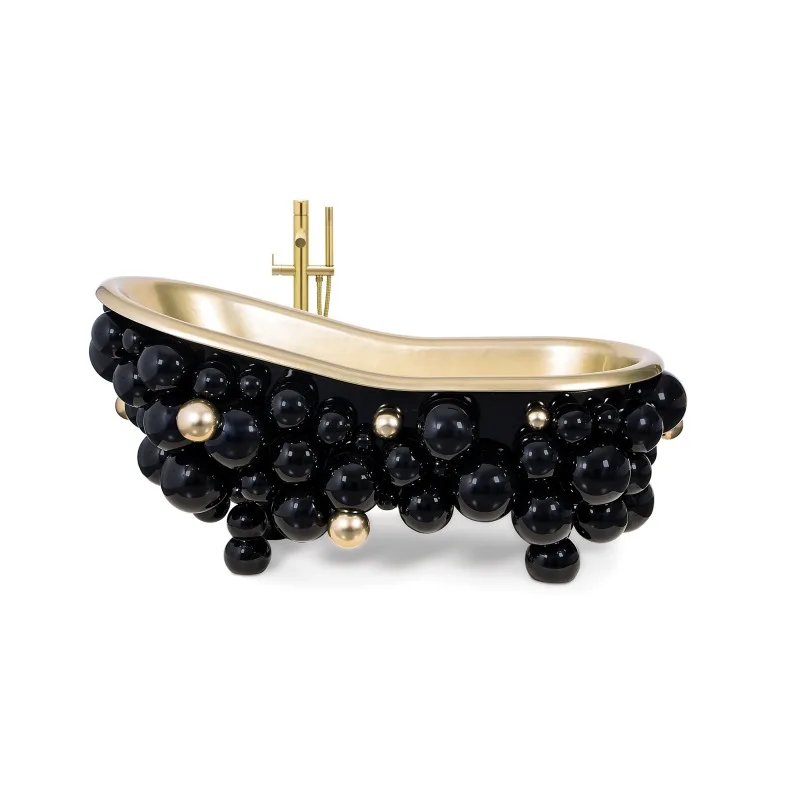 Stainless steel freestanding bathtub light luxury home villa hotel creative bathroom basin