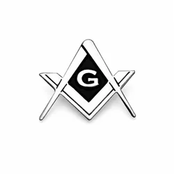 Silver Color Compass and Square Masonic Lapel Pin Masonic Brooch Badge Elegant Fashion Suit Jacket Accessories Gifts