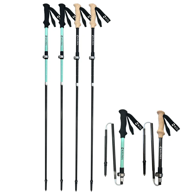 

KILIMA Folding Trekking Poles, High-Strength Carbon Fiber, Portable, Short, Lightweight, Unisex Outdoor Walking Sticks