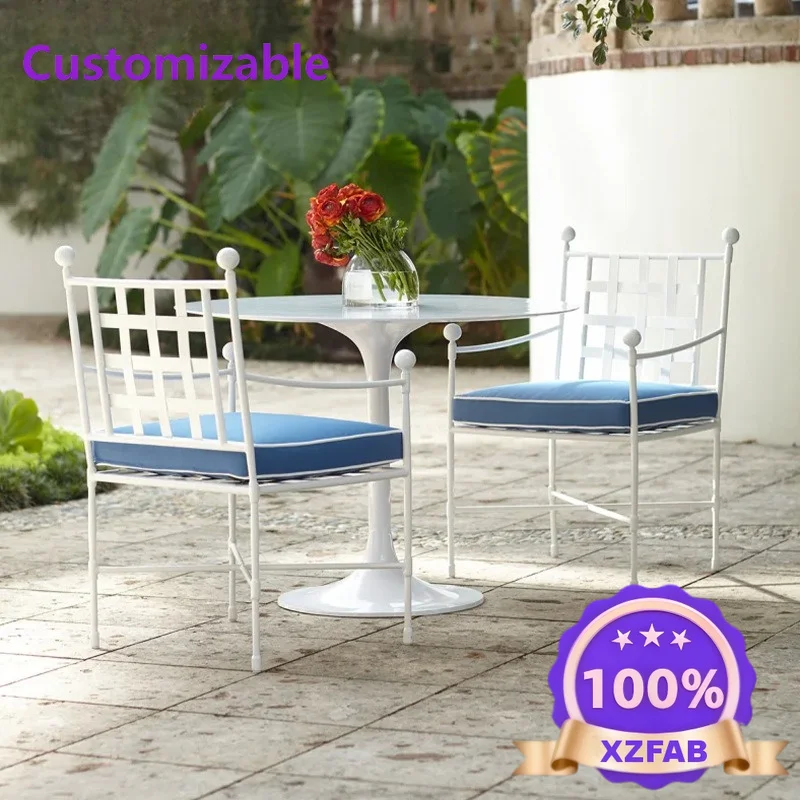 Factory Direct 2026 Nordic outdoor negotiation dining chair courtyard sales department garden villa balcony coffee milk tea shop