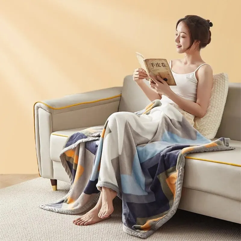 Extra Soft Flannel Blanket Thickened Nap Air Conditioning Blanket blanket
