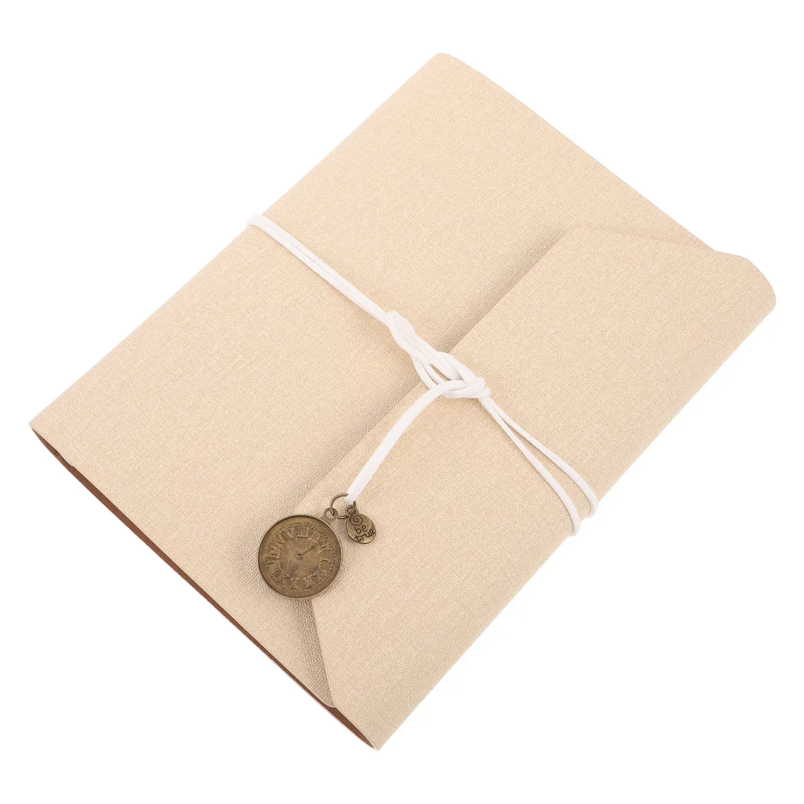 DIY Scrapbook Photo Album Loose Leaf Binder with 30 Laminated Black Card Sheets 20 Kraft Paper Pages Envelope Storage for Family