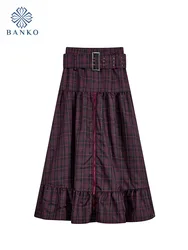 Harajuku Classical Plaid Skirts Women Korean Fashion Preppy Style Casual Vintage Low Waist Zipper A-Line Skirts 90s High Street