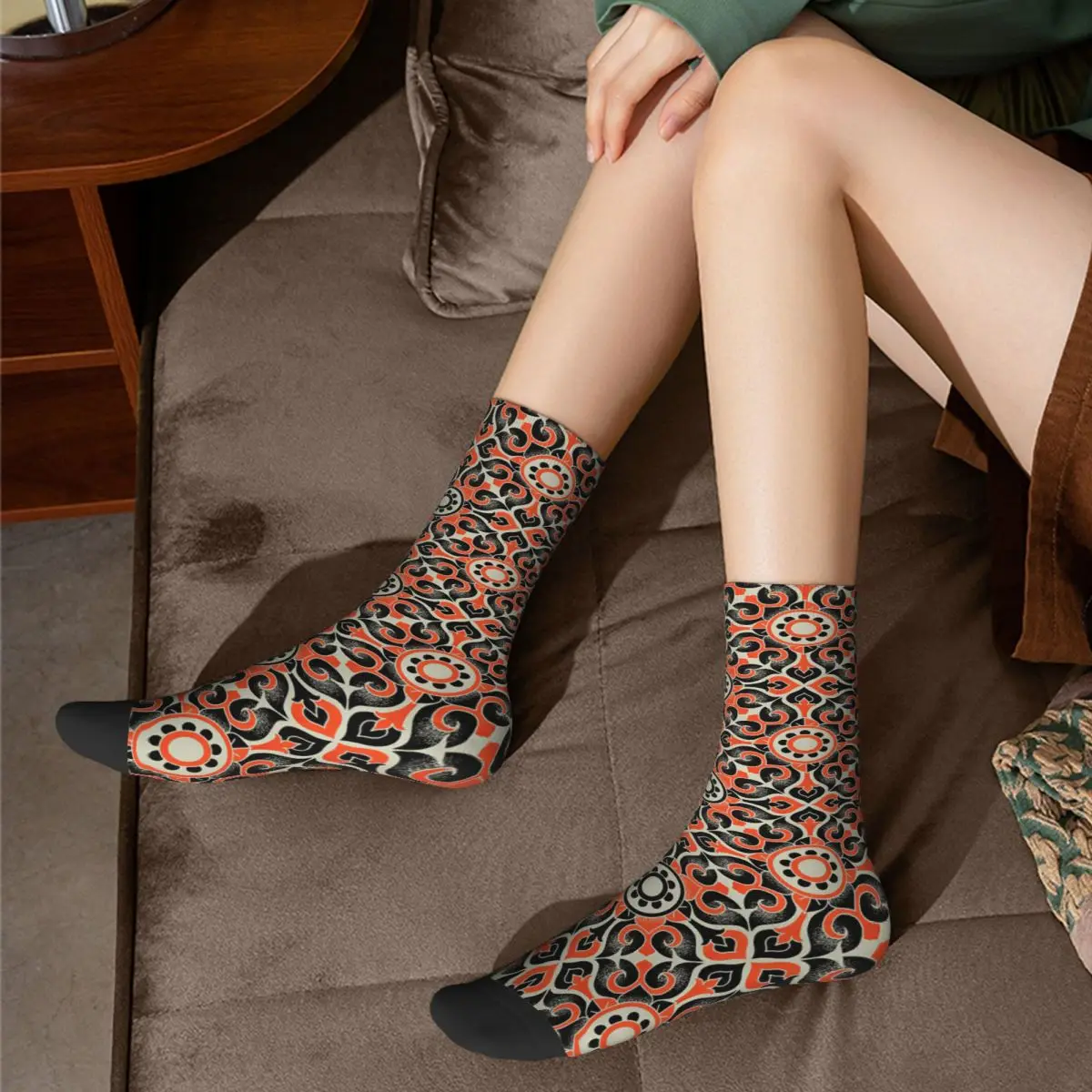 Chaussettes à motif Floral sans couture pour adultes, chaussettes unisexes, chaussettes pour hommes et femmes