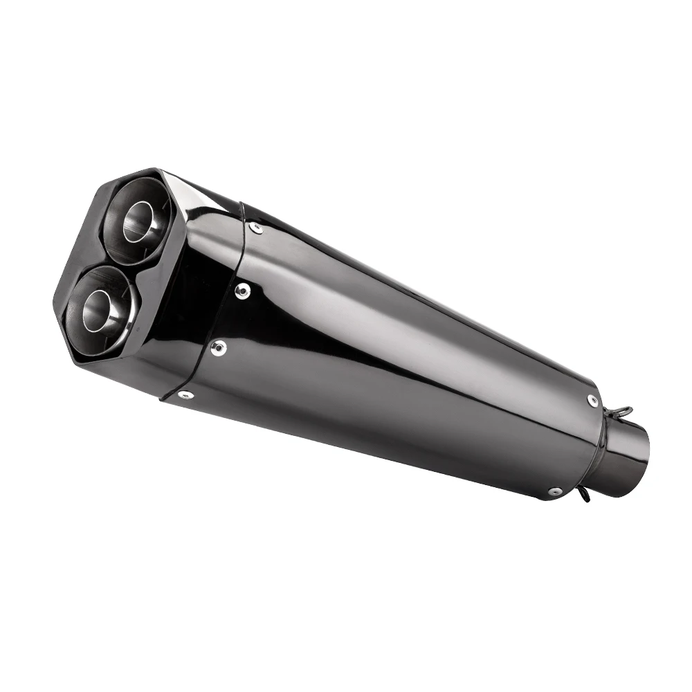

Motorcycle MT09 MT07 R3 Exhaust M9 Stainless Steel Double Hole Tail Section 51mm Universal Tail Section