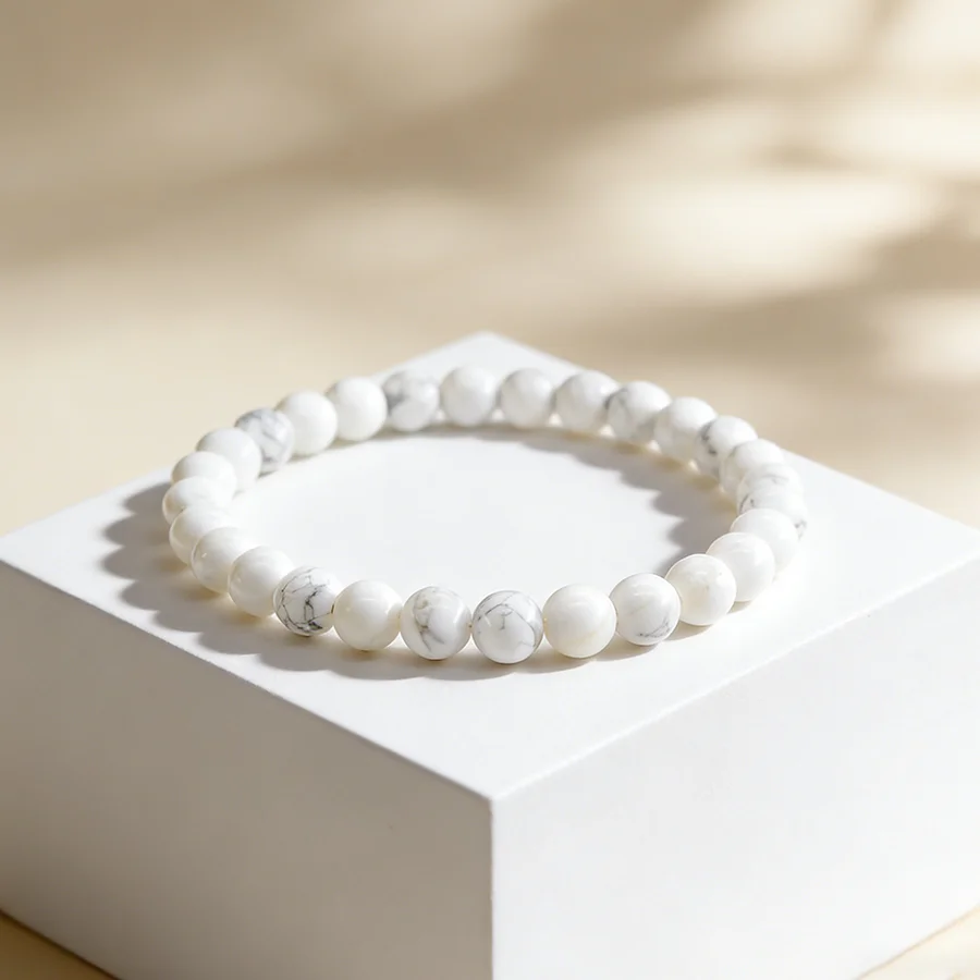 Natural White Howlite Real Sto - огляд і ціна Yoga Fitness Gifts