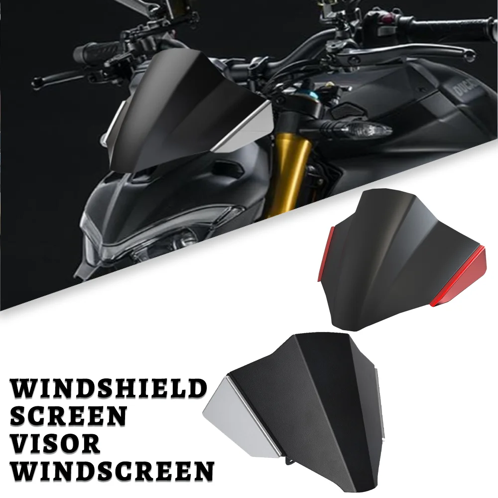 Motorcycle Accessories For Ducati Streetfighter V4 S V4S 2020 2021 2022 2023 2024 Windshield Fairing Windscreen Screen Visor