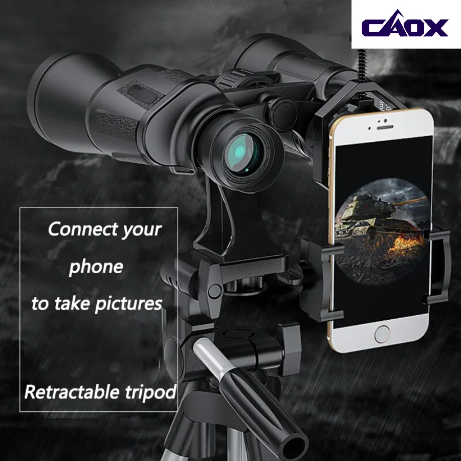 

CAOX Concert Birdwatching 20X50 HD BAK4 Prism High-Power Telescope Professional Telescope for Outdoor Camping and Travel