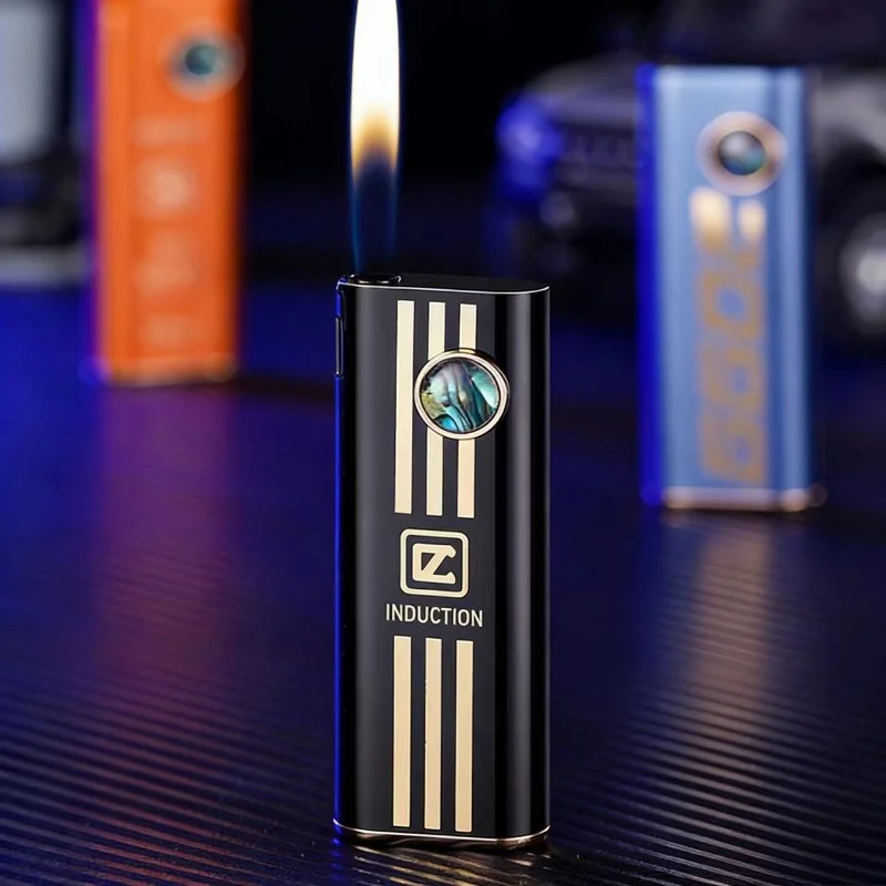 Real Shell Silent Torch Lighter Soft Flame Butane Gas Lighter Replaceable Battery Portable Electric Lighters Smoking