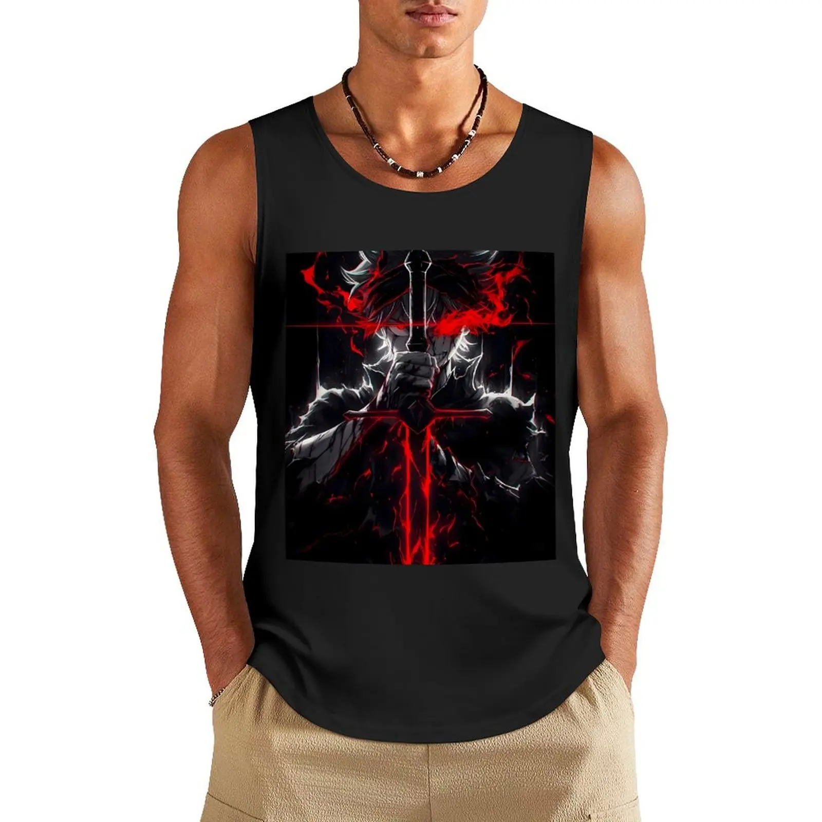 58. Anime Katsuki Bakugo Tank Top Man summer clothes fitness