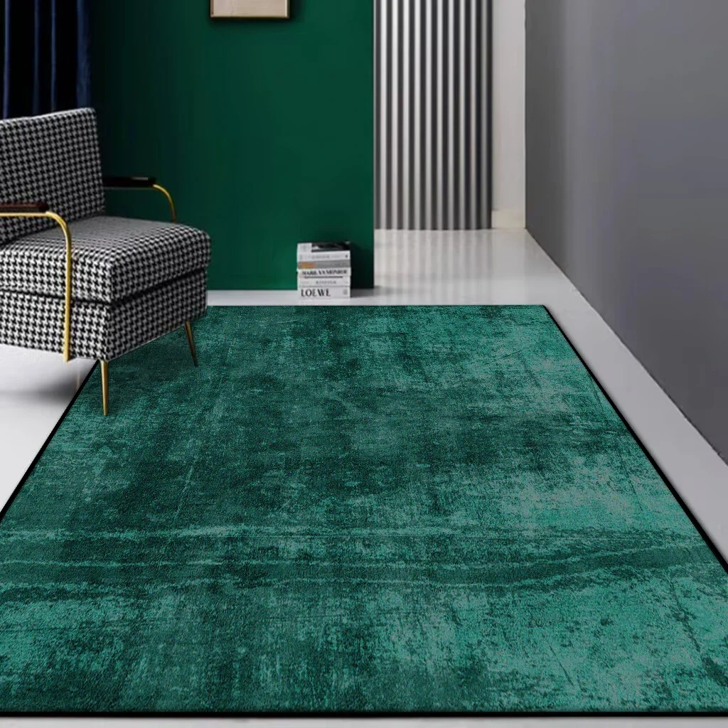 Light Luxury Minimalism Large Living Room Carpet Solid Color Home Decoration Bedroom Rug 200x300 Green Soft Non-slip Floor Mats