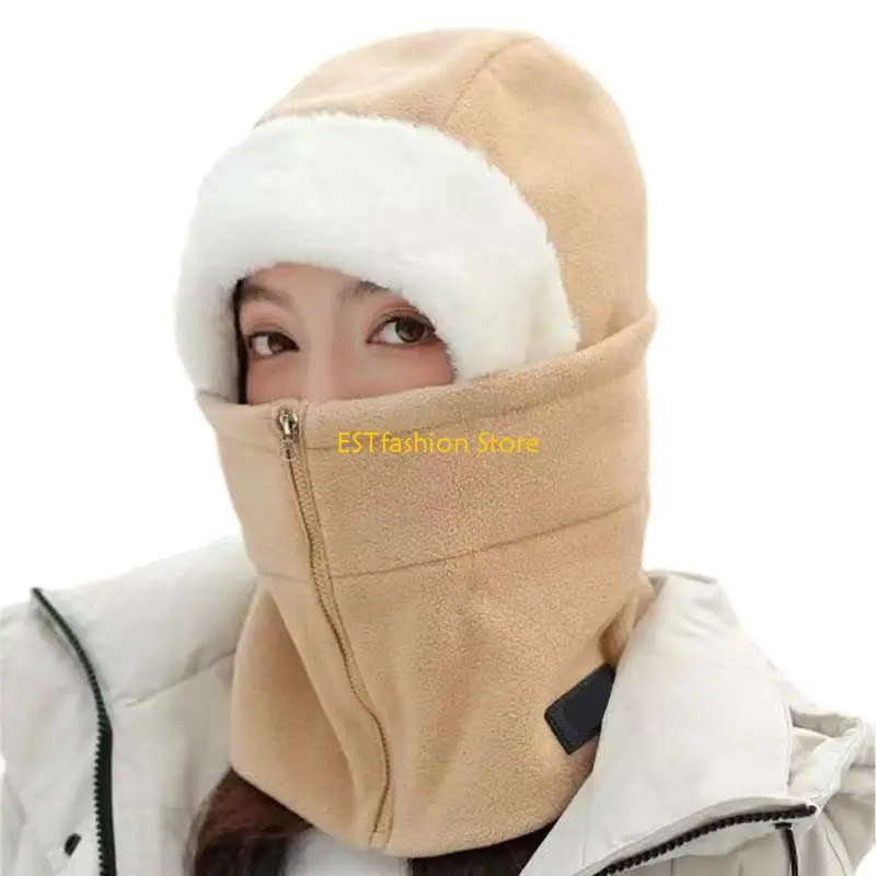 Y5GC Comfortable Cold Weather Hat Windproof Ear Protective Face Mask Hat For Snow Sport Winter Outdoor Facecover Hat