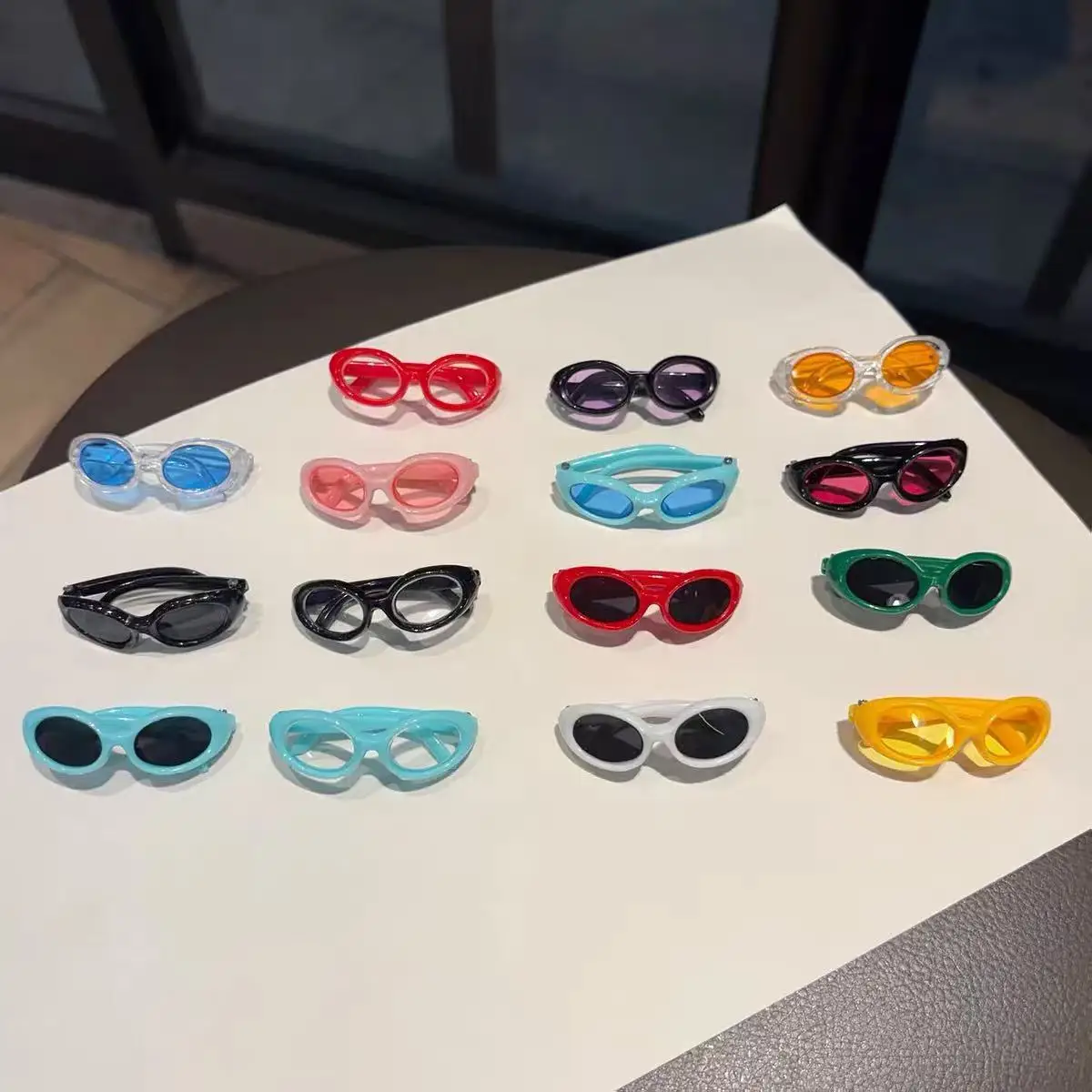 4.5cm Width Doll Sunglasses Mini Doll Eyewear Accessories Fit Mini Zsiga and 13cm Potato Doll Dress Up Props