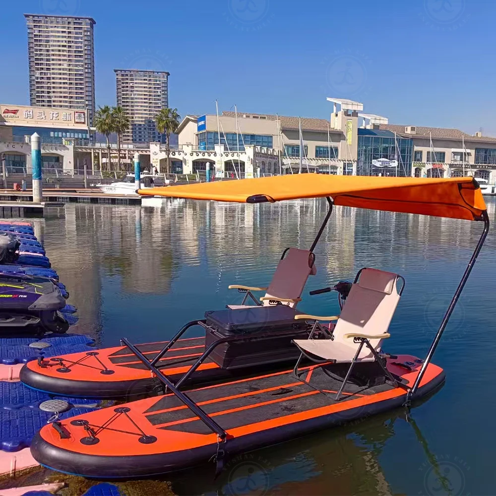 

High Quality Catamaran Fishing Boat Dropstitch Durable Inflatable Paddleboard With Tent & Propeller