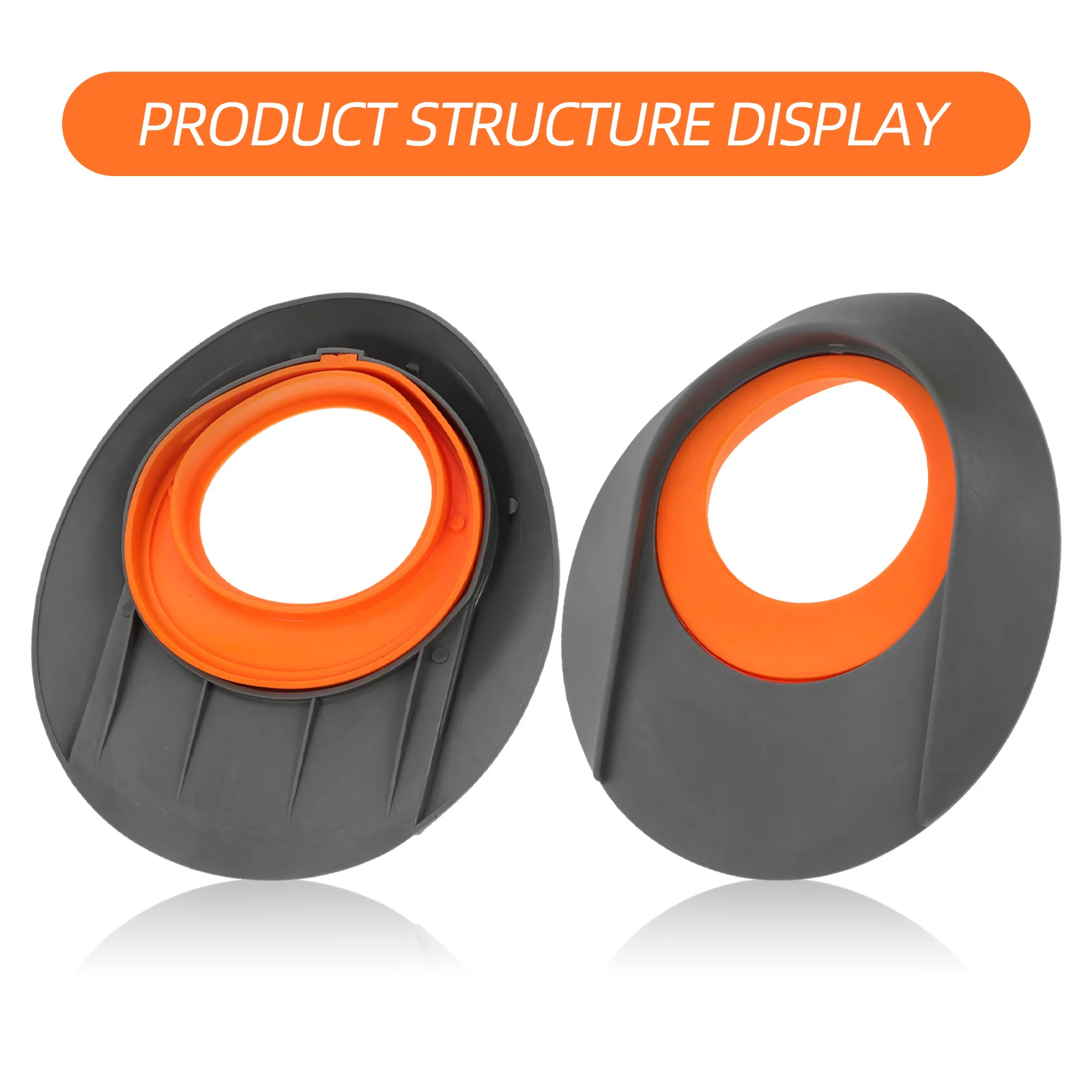 Putting Green Übungslochbecher 7,8 x 6,9 Zoll Grau Orange TPR Golf-Trainingsmatte für den Innen- und Außenbereichszubehör