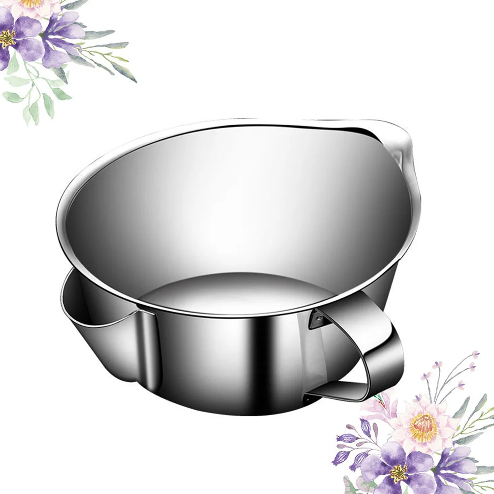

Stainless Steel Oil Separator Grease Filter Bowl Soup Strainer Kitchen Gadget Healthy Cooking Oil Free Cookware