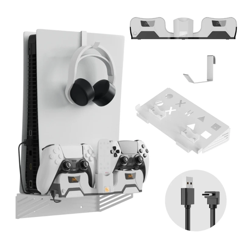 White Metal Wall Mount Bracket Designed Gaming Console,Display Stand for Game Console Controller Mounts,