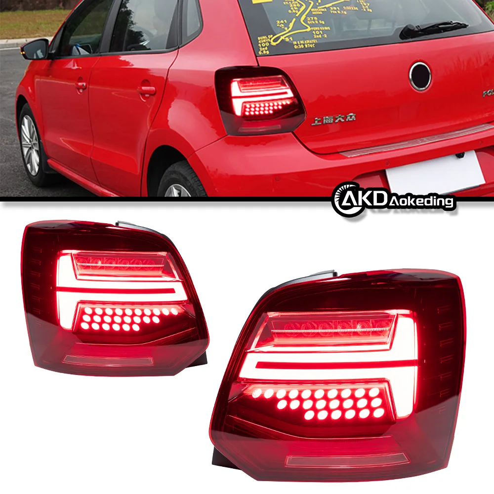 Auto Tail light Parts For POLO 2009-2018 Q2 Style latest Styling Steering signal Brake reversing light Car Accesorios Modified