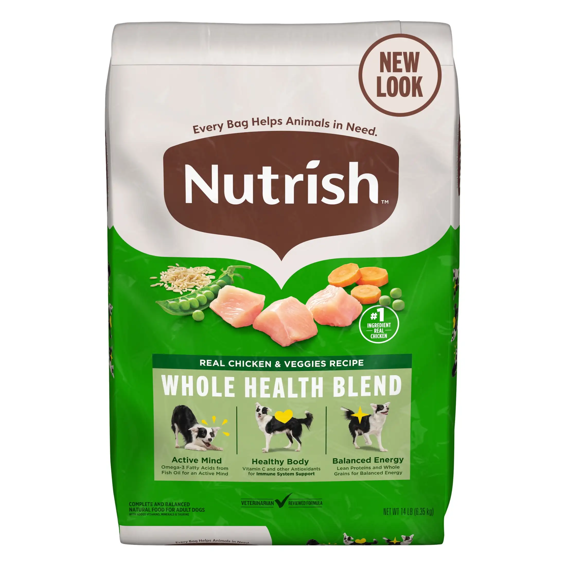 

Real Chicken & Veggies Recipe Whole Health Blend Dry Dog Food, 14 lb. Bag (Rachael Ray)