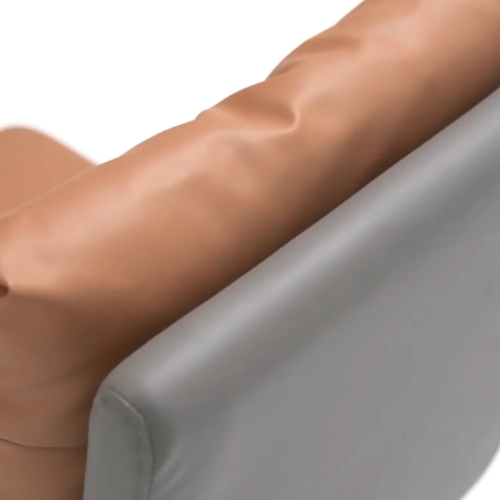 Minimalist Full-grain Leather Dining Chair (Also Suitable as A Makeup Chair)