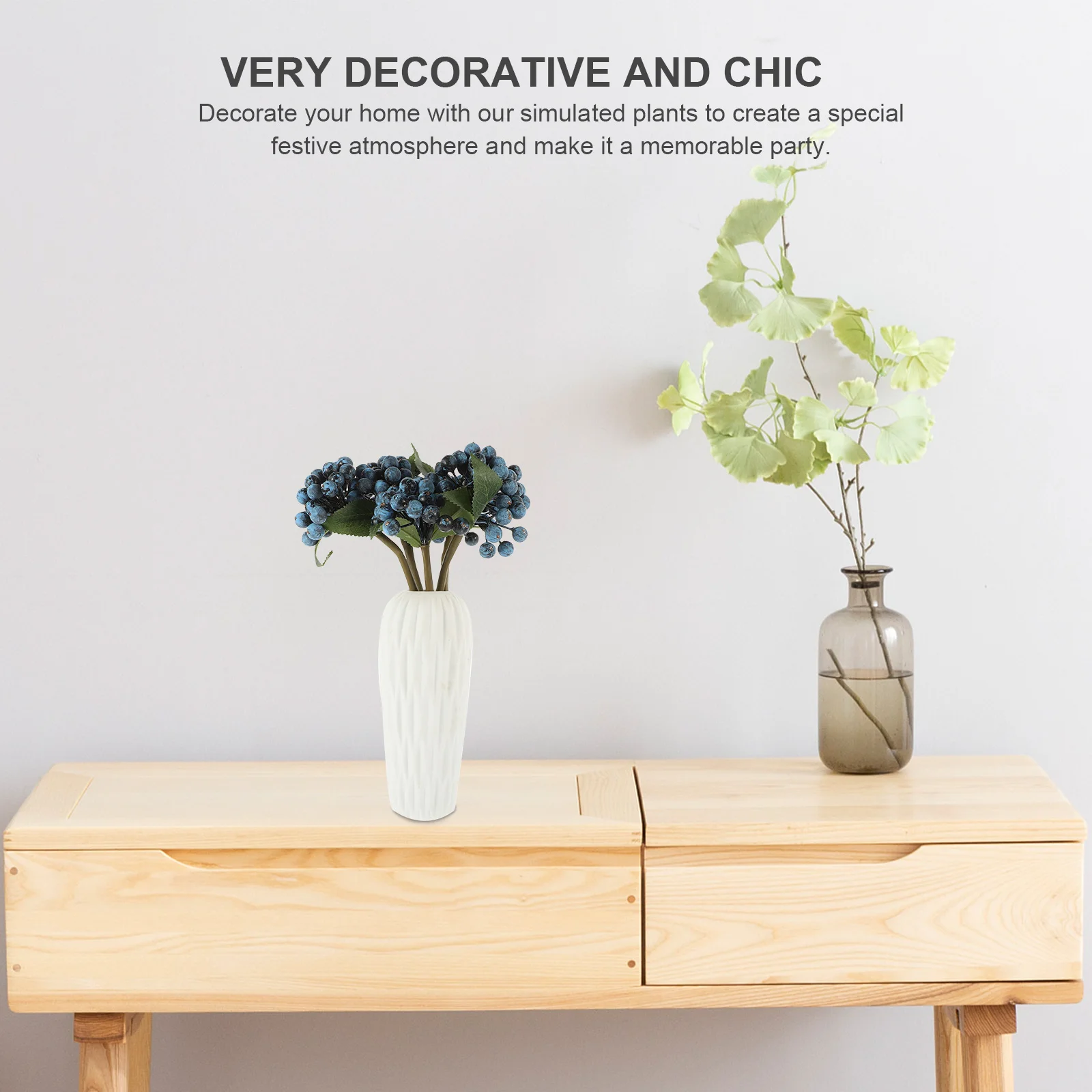 

5Pcs Simulation Berry Stem Artificial Berry Branches for Xmas Tree Wreath DIY Party Home Decoration Plants Christmas Decorations