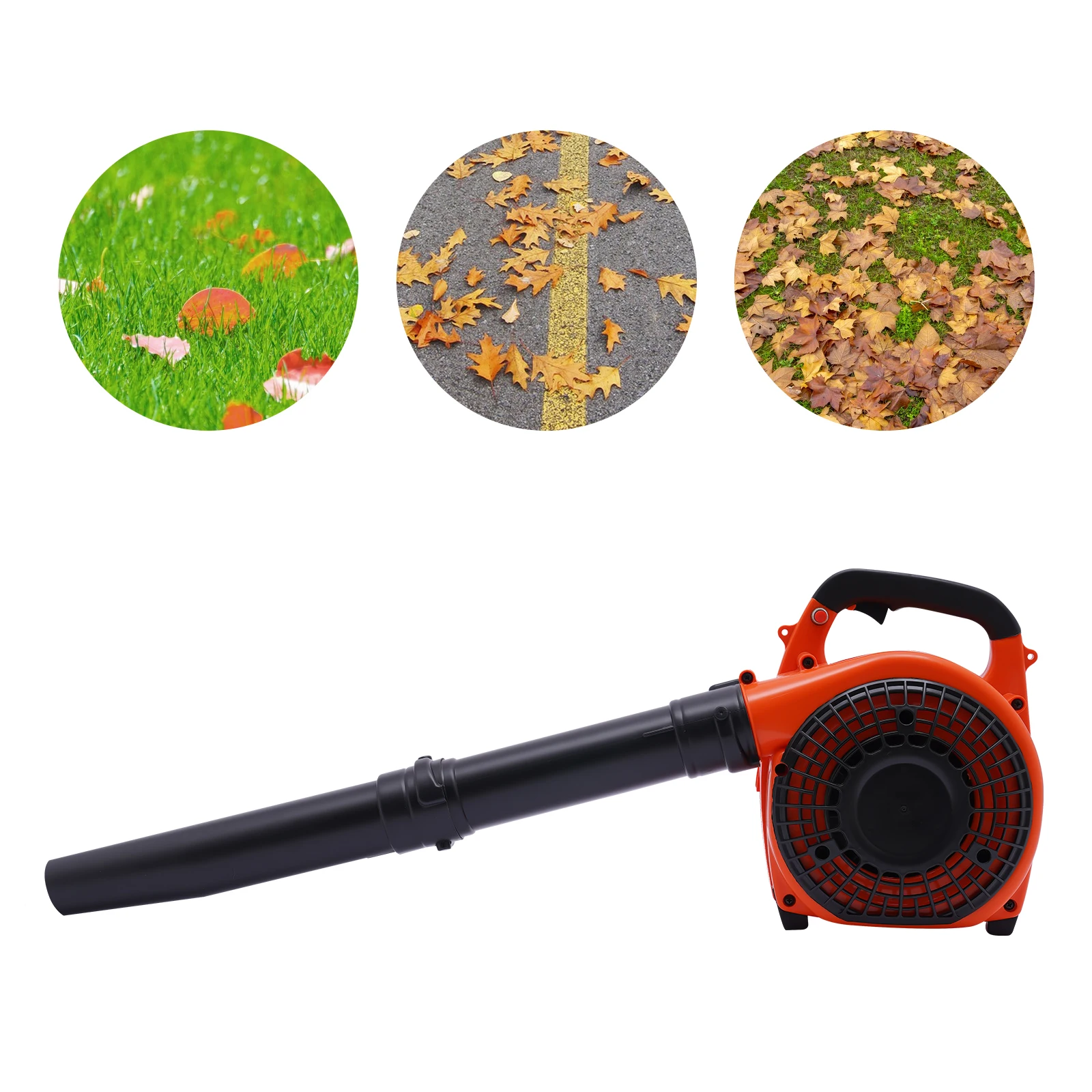 

Handheld Gas Blower, 2-Stroke Gas Powered Leaf Blower, Gasoline Grass Sweeper for Lawn Care, Snow Blowing & Yard Cleaning