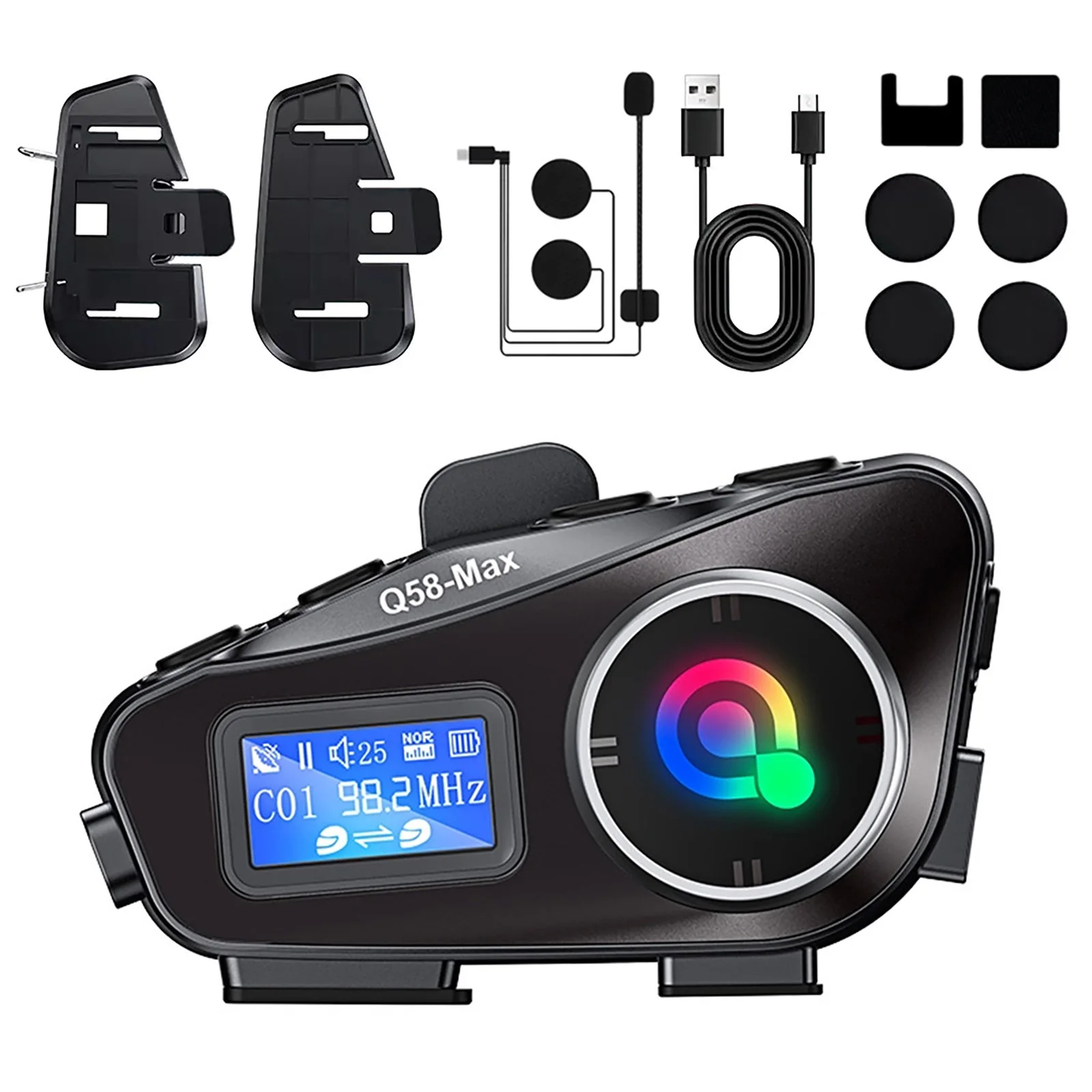 motorcycle-helmet-bluetooth-intercom-headset-bt53-500m-for-2-riders-fm-radio-1000mah-waterproof-motorbike-communicator