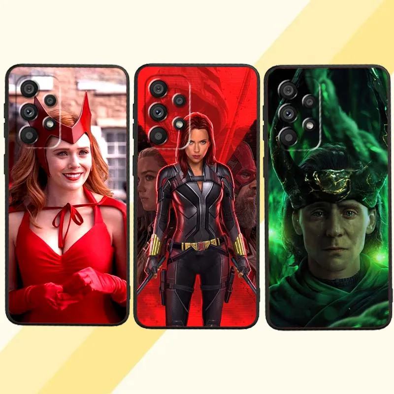 

Marvel Rockstar Wanda Phone Case For Samsung A73 A72 A71 A55 A54 A53 A52 A51 A13 A22 A16 A15 A12 A14 A05 A06 5G Black