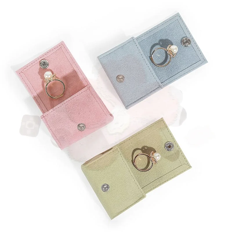 Portable Velvet Jewelry Box Small Ring Storage Case Multipurpose Mini Organizer for Earrings Travel and Gifts