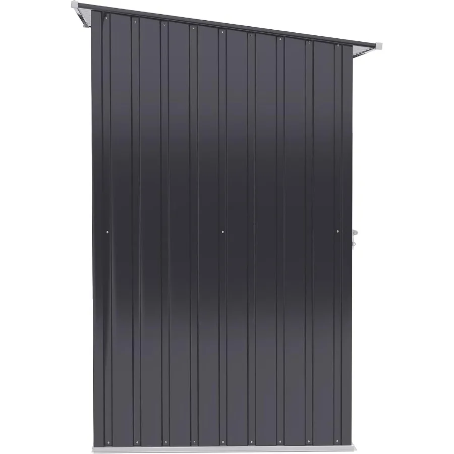 Outdoor Storage Shed, 3.3' X 3.4' Galvanized Metal Utility Garden Tool House with Lockable Door for Backyard, Bike, Patio, Gara
