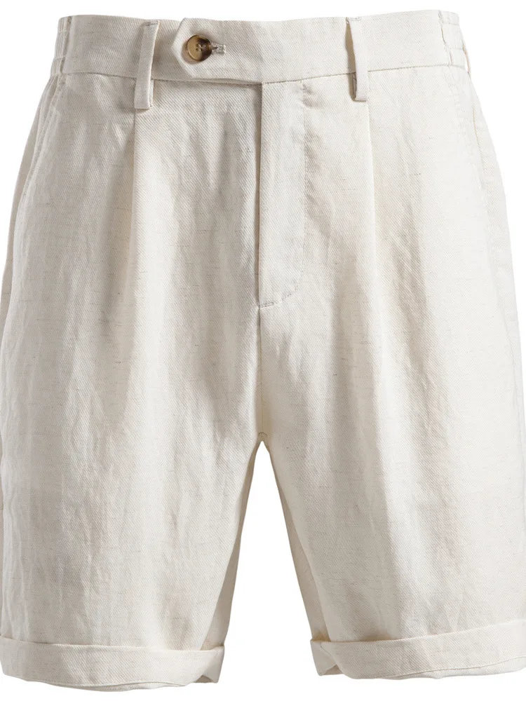 new-2026-men's-golf-busin-casual-orts-elastic-waisand-flip-up-simple-design-five-quarter-length-summer-elastic-orts