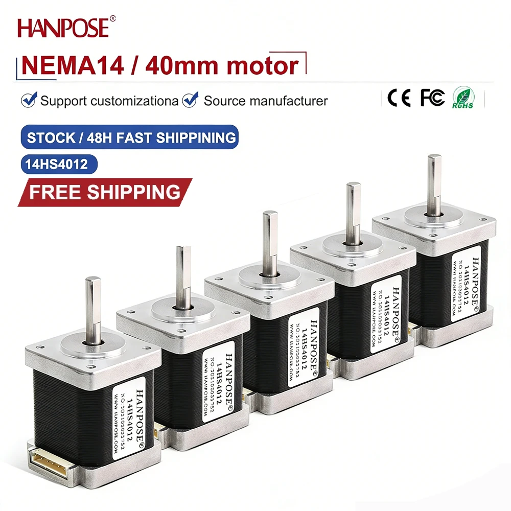 NEMA14 14HS2812 Miniature Stepper Motor 0.15N. m 1.3A 3D Printing Accessories Motor Manufacturer Direct Sales in Stock