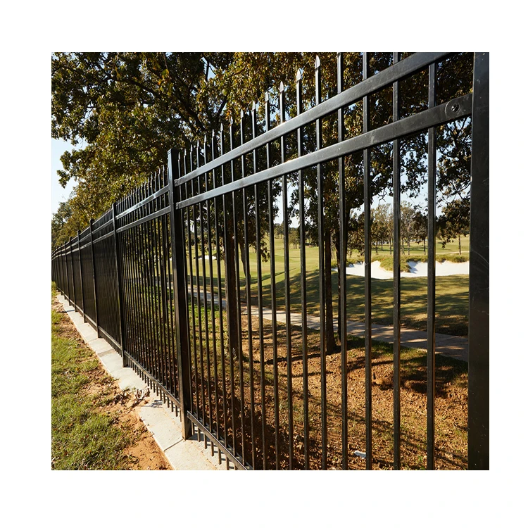 High quality residential galvanized steel perforated metal fence zinc steel garden fence