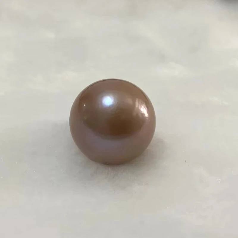 Natural 15-16mm Undrilled Loose Pearls, Light Purple Round, DIY Jewelry Making Pendant, Ring, Earrings