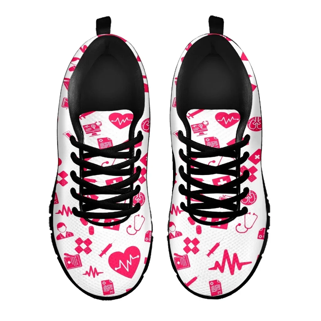 Pink Nurse Printed Shoes First Aid Medical Items Pattern Lightweight Outdoor Shoes Summer Comfortable Shoes Zapatos