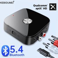 Bluetooth 5.4 Receiver Transmitter aptX HD 3.5mm Jack Aux Wireless Adapter Music for TV Car 2RCA Bluetooth Audio Receiver APTX