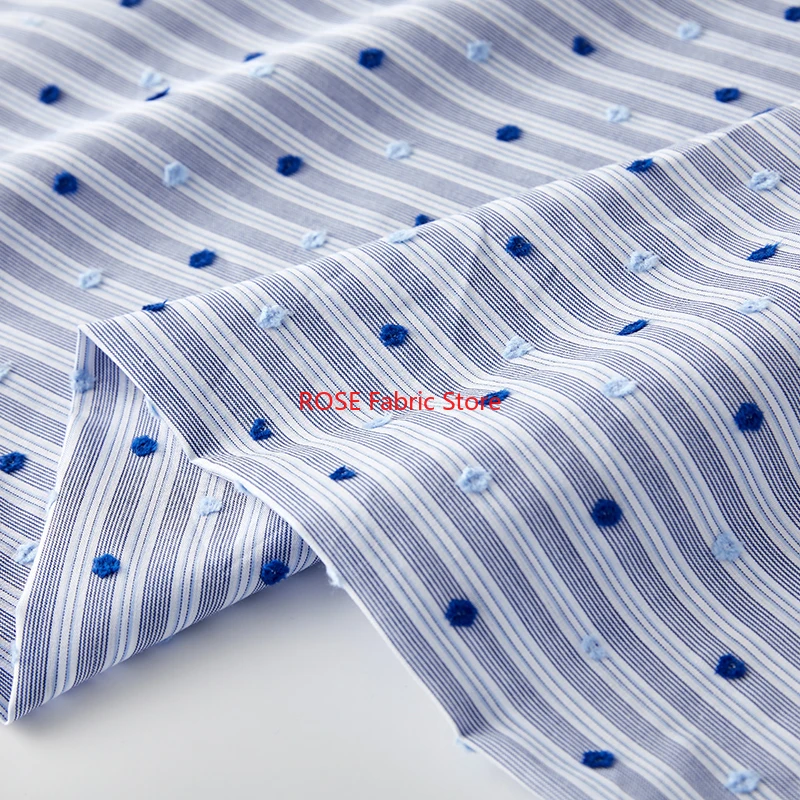 

Striped Jacquard Cotton Fabric For skirt, tops, tabletop, pillowcase, headbands, doll clothes sewing