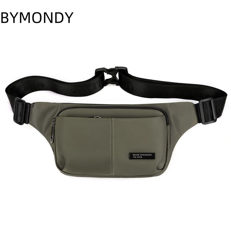 

BYMONDY Mens Hiking Travel Fanny Packs Fashion Concise Men Waist Bags Light Nylon Phone Money Belt Pack Men's Sports Chest Bag