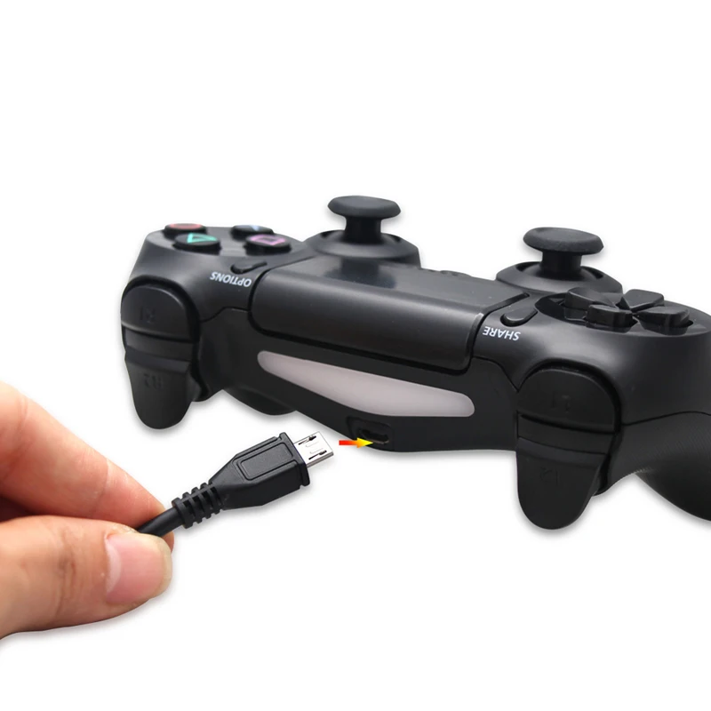 2 In 1 Micro Charging USB Data Cable Charger For Sony PS4 Slim Game Controller