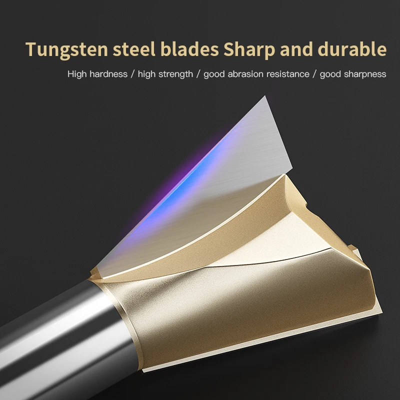 HUHAO 1/4 pollici 1/2 pollici A Coda di Rondine Comune Router Bit 12.7mm Gambo Fresa Carburo di Acciaio Incisione Taglio CNC Strumenti Per Il Legno