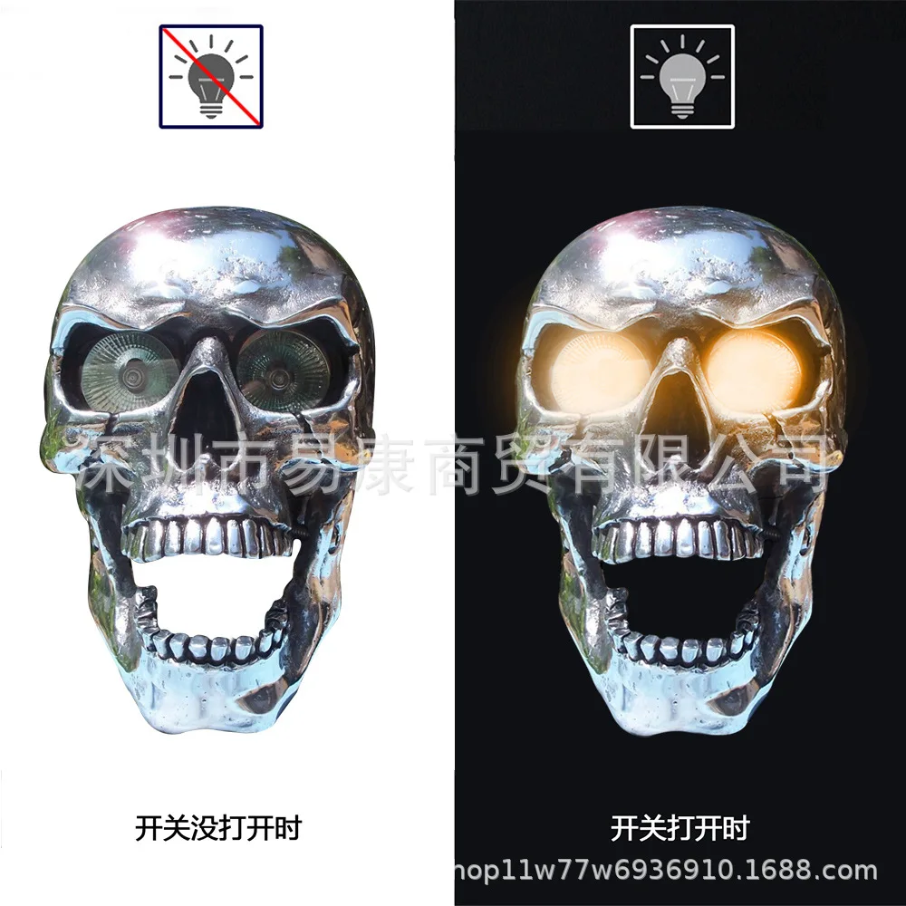 New Skull Headlights Motorcycle Decorative Art