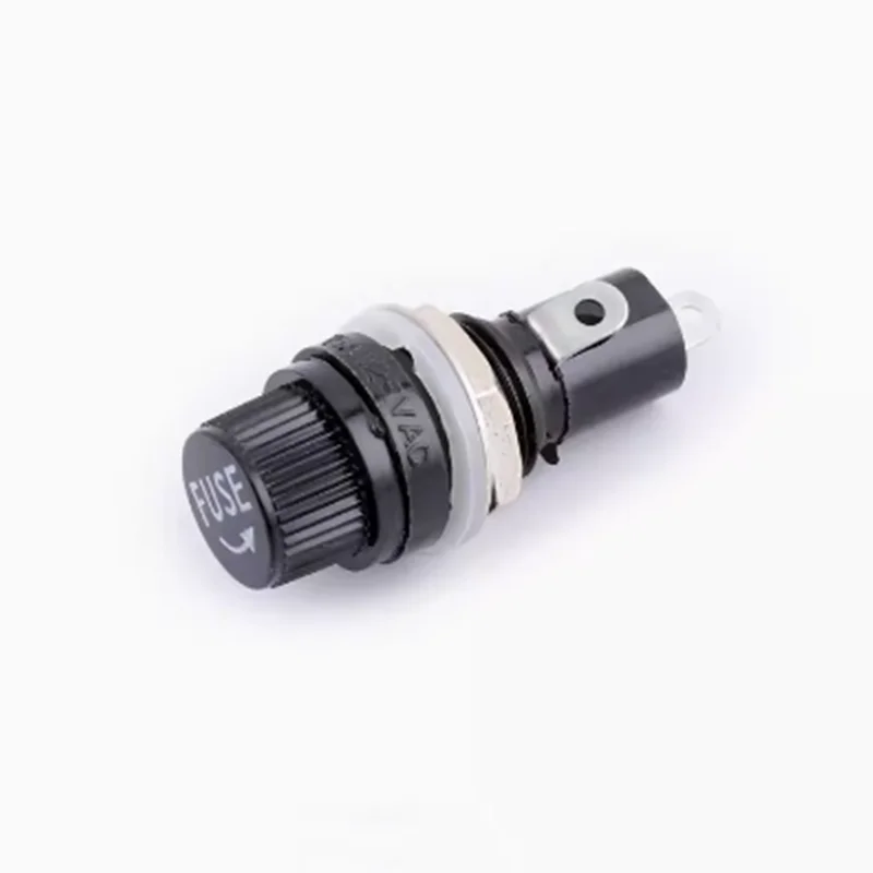 5pcs 5*20mm Fuse Holder 5x20mm Black Insurance Tube Socket Fuse Holder For 5*20mm Insurance Panel