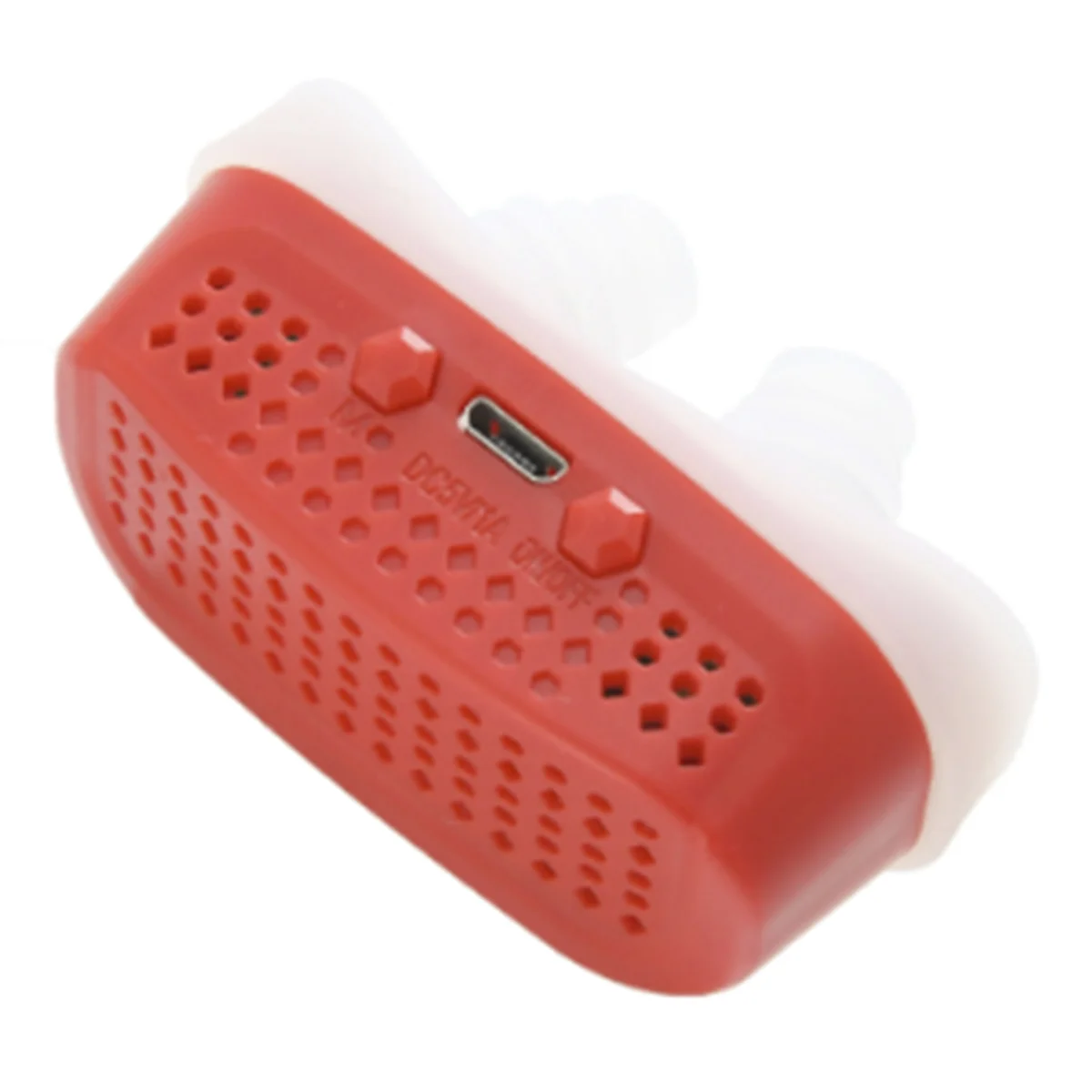 ABIT Electric Snore Stopper Silicone Nasal Respirator Snore Oral Appliance Sleepping Ventilator Assisted Sleep Red