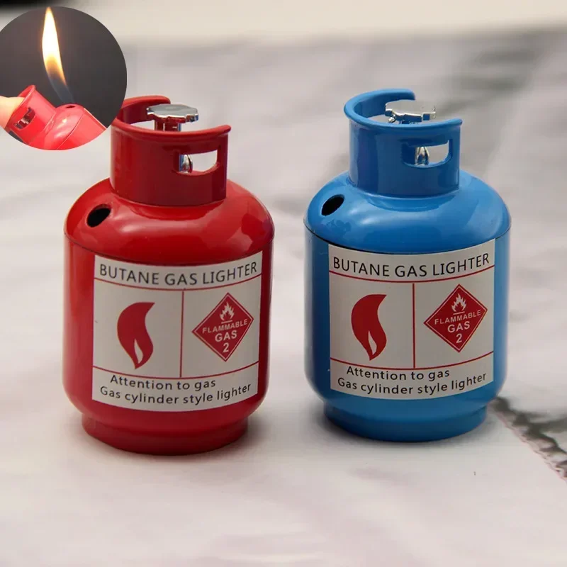 2026 Trendy Mini Gas Can-shaped Portable Metal Lighter, Classic Open Flame, Rare Novelty Design, Pocket-sized Ignition Gadget,